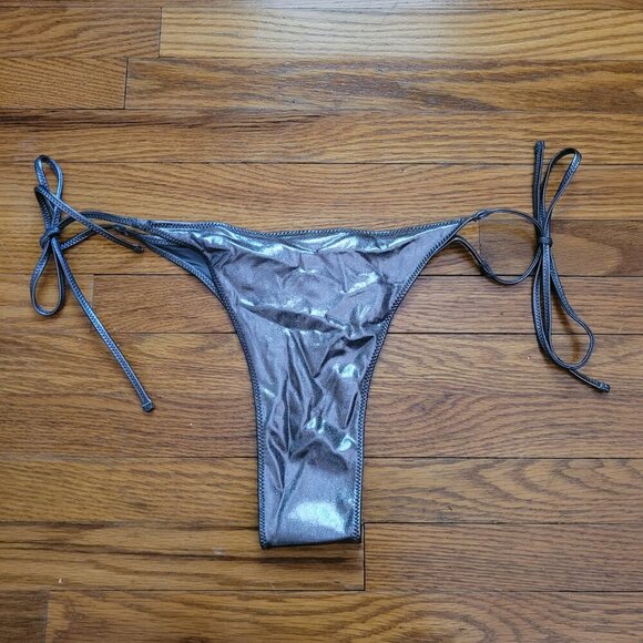 NWT SKIMS | Metallic Swim Tie Bikini Bottom | Sz. L - Picture 8 of 8